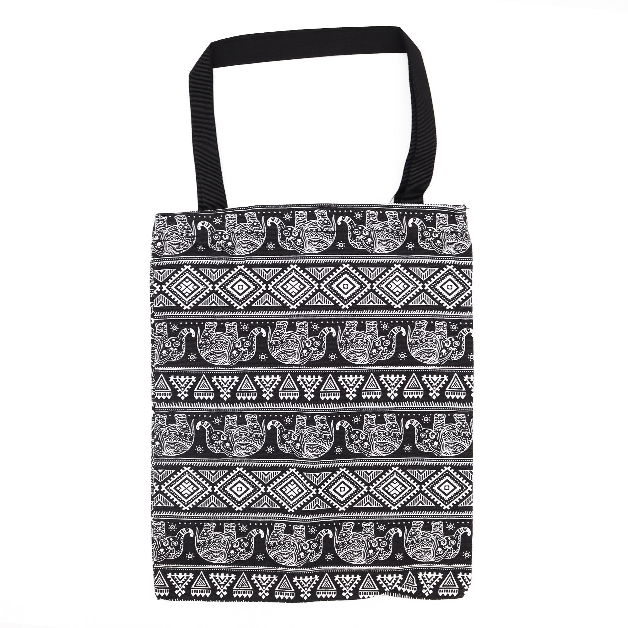 Classic Tote Zipper Bag (Elephants Motiff) 40x34cm