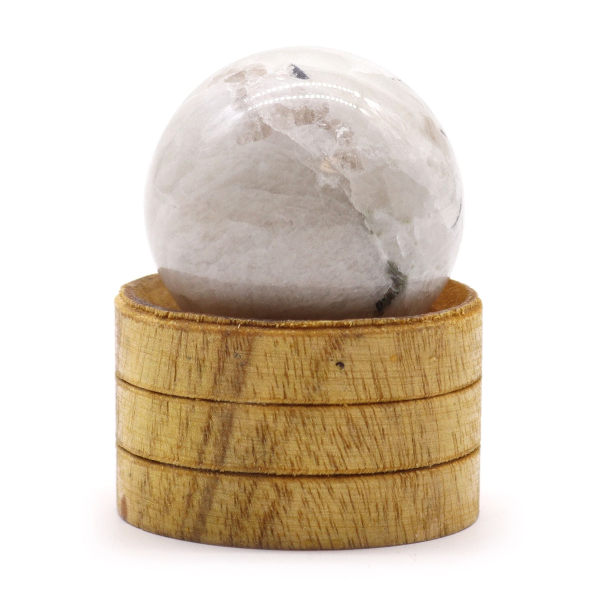 Gemstone Sphere 40mm - Indian Moonstone  with Stand