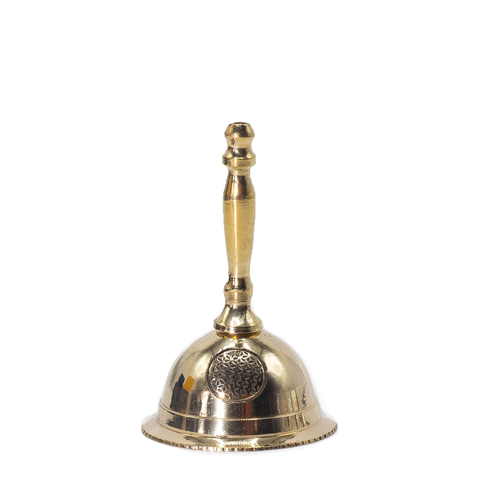 Small Altar Brass Bell - Flower of Life